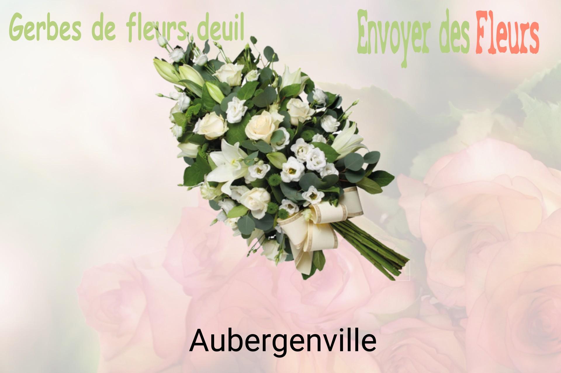 Gerbe de fleurs de deuil livrée à Aubergenville
